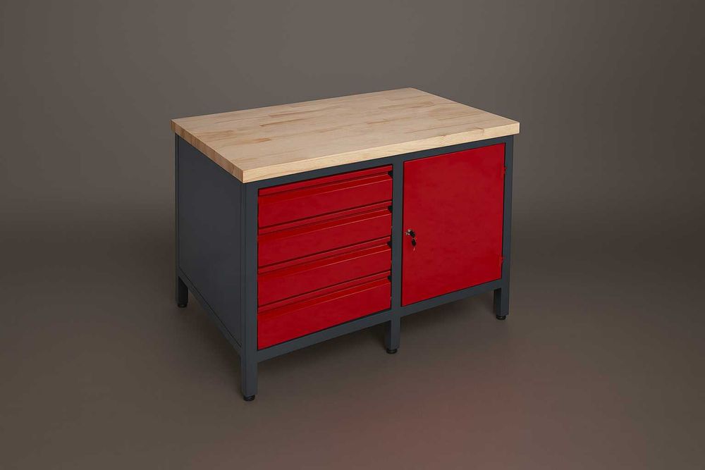 Stół warsztatowy | Falbanek | 4 szuflady + szafka – Polska Jakość!