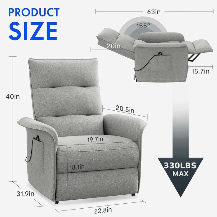 Nowy elektryczny fotel / regulowany / krzesło / sofa X1 V2 !K501!