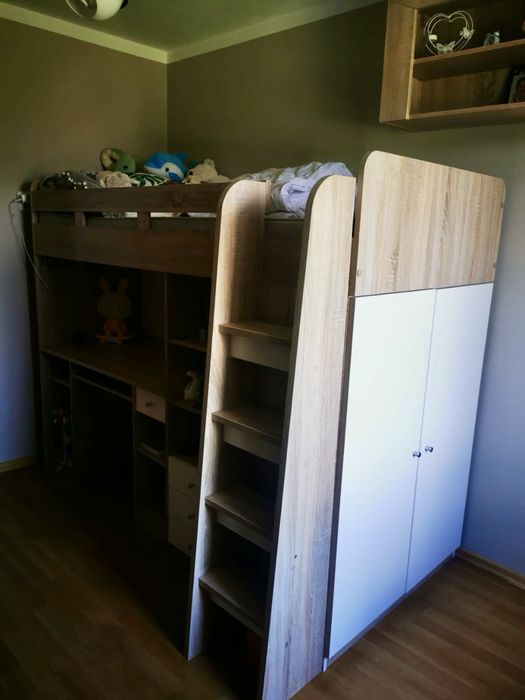 Łóżko biurko szafa 3w1