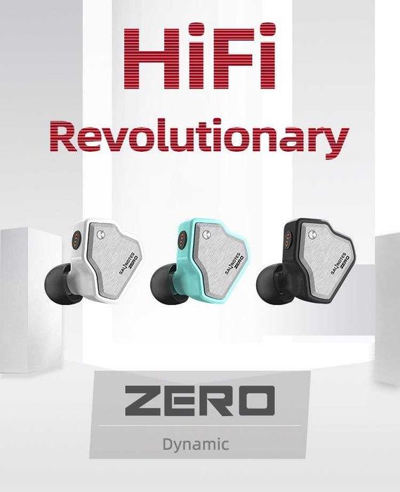 Динамічні Hi-Fi аудіофільські внутрішньоканальні IEM навушники 7Hz Salnotes Zero 10mm dynamic driver 3.5 Jack + Mic
