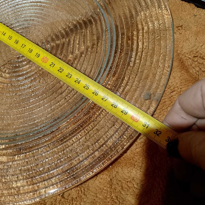 PRL talerz płaski szklany