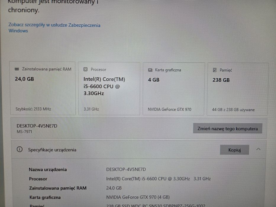 Komputer intel i5 - 6600