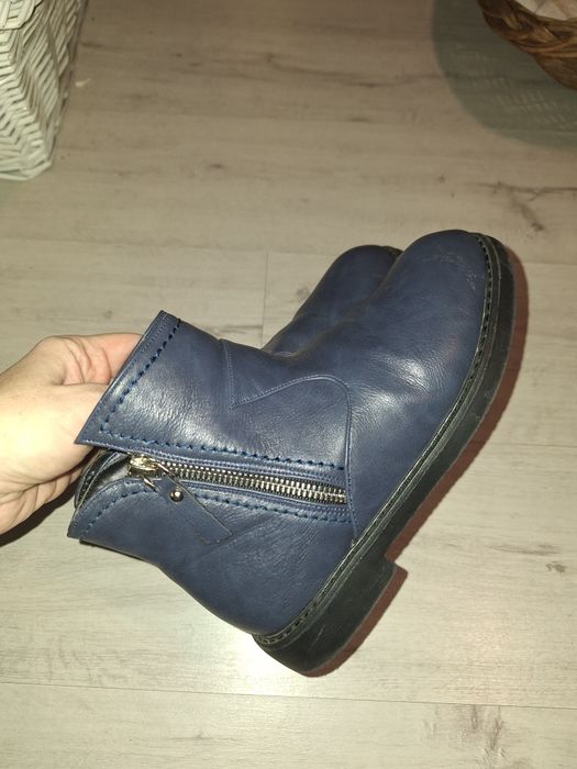 Buty jesienno wiosenne skórzane botki kozaki r.35, 36, 22 cm jak nowe sztyblety