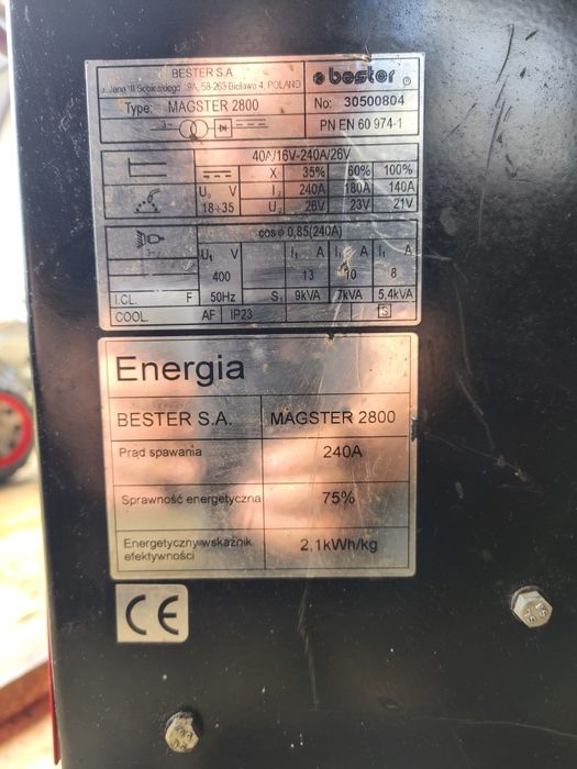 Spawarka migomat  półautomat spawalniczy Bester - Magster 2800