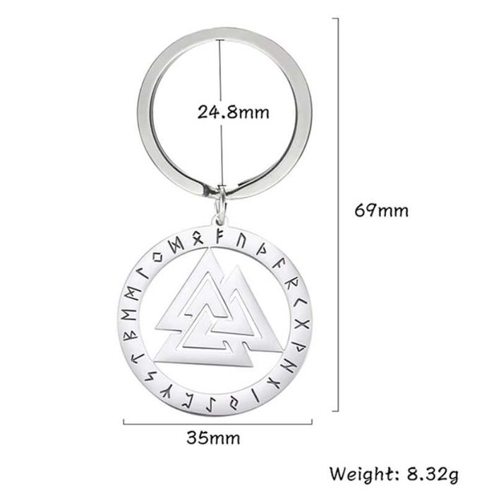 BRELOK VALKNUT vikings WIKINGOWIE runy NORDYCKI stal 316l wysyłka