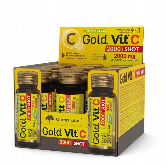 olimp gold vit-c 2000 shot 9x25ml witamina c witaminy