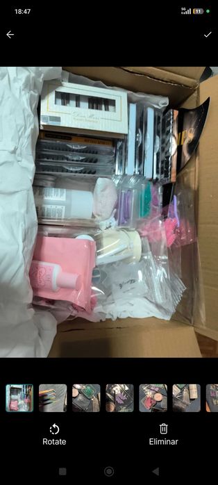 Material de extensão de pestanas e lifting