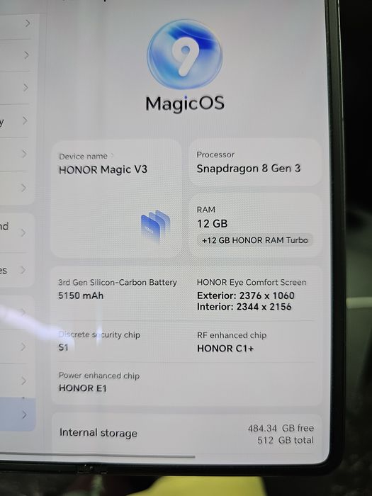 Honor magic V3..512/12