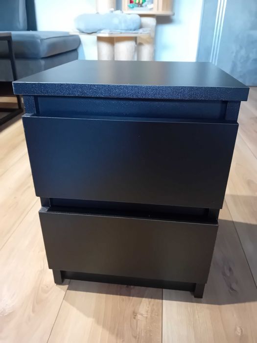 Szafka nocna czarna 2 sztuki