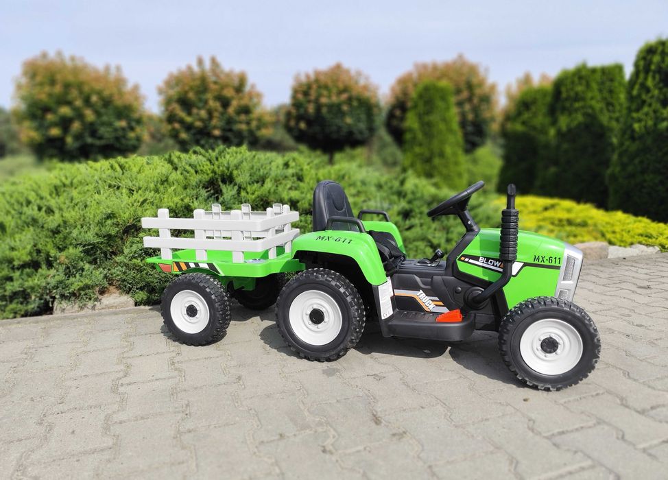 Traktor na Akumulator z Przyczepką - 2 Silniki - Pilot - NOWE