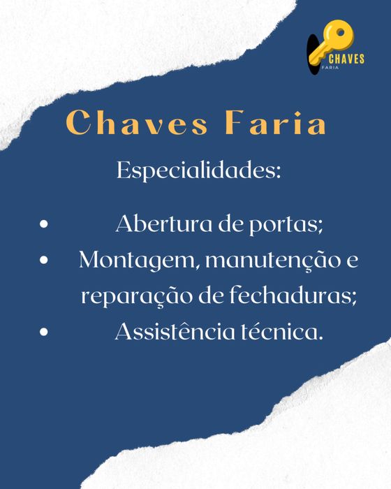 Chaves Faria (aberuta de portas, reparação e manutenção de fechaduras)
