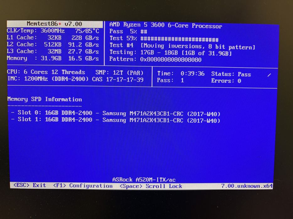 32GB(2x16GB) Sodimm Samsung DDR4 2400Mhz, M471A2K43CB1-CRC