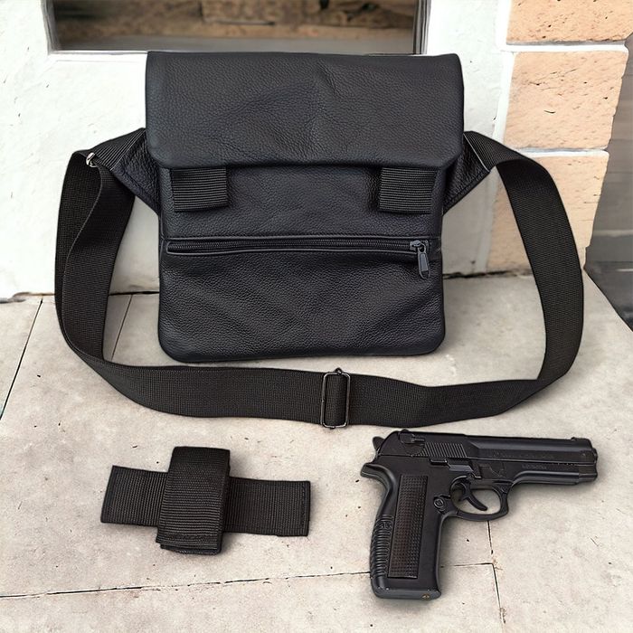 ШКІРЯНА тактична сумка з кобурою, чоловічий месенджер, барсетка