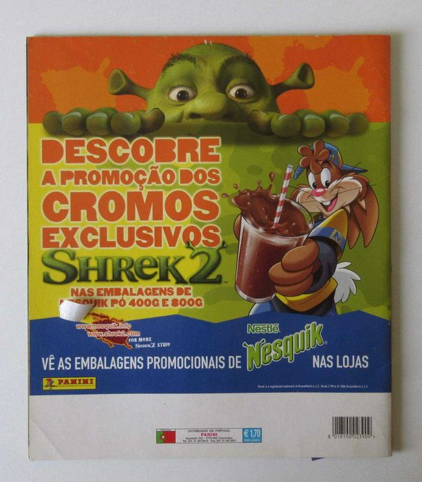 Caderneta INCOMPLETA "Shrek 2" (PANINI)