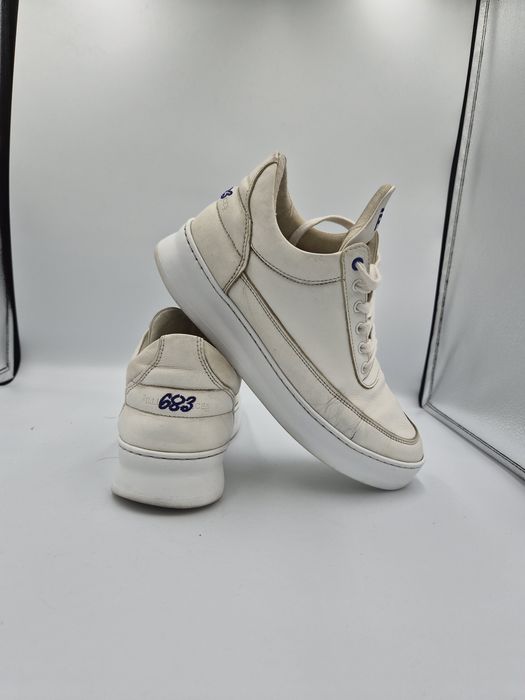 Sneakersy wysokie unisex białe 40 Filling Pieces Plain 683