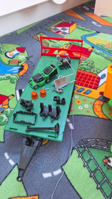 Bruder zestaw scania Cat traktor dźwig przyczepa