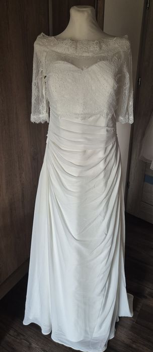 Muślinowa suknia ślubna Ecru r.38