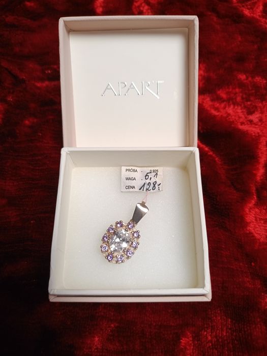 Srebrna zawieszka z cyrkoniami 5.1 gr