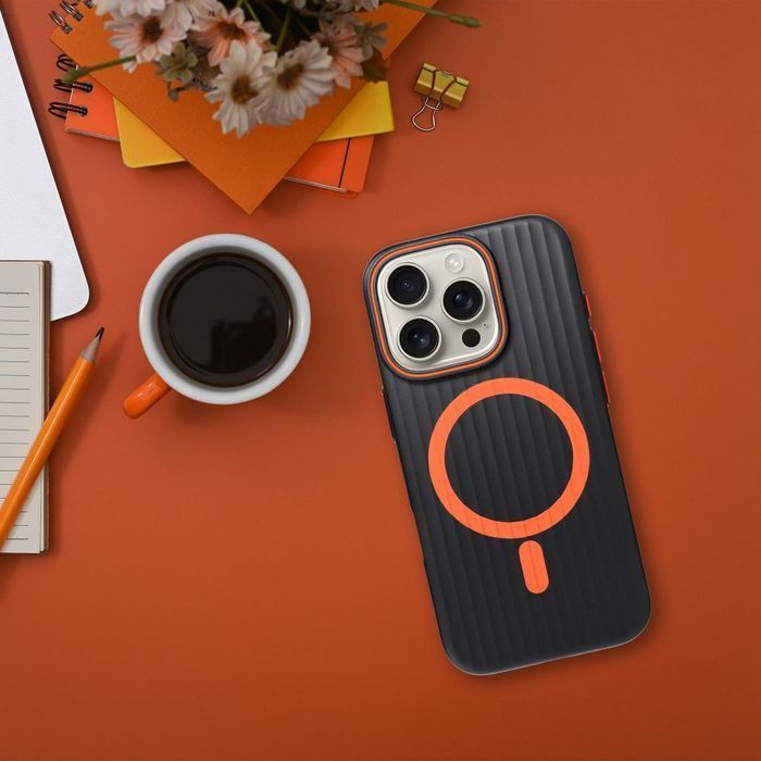 Futerał SIMPLY kompatybilny z MagSafe do IPHONE 14 Pro tytan czarny