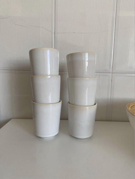 Taças e copos de ceramica