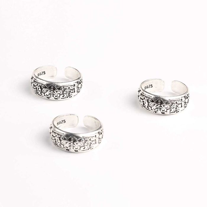 Anel símbolos prata 925