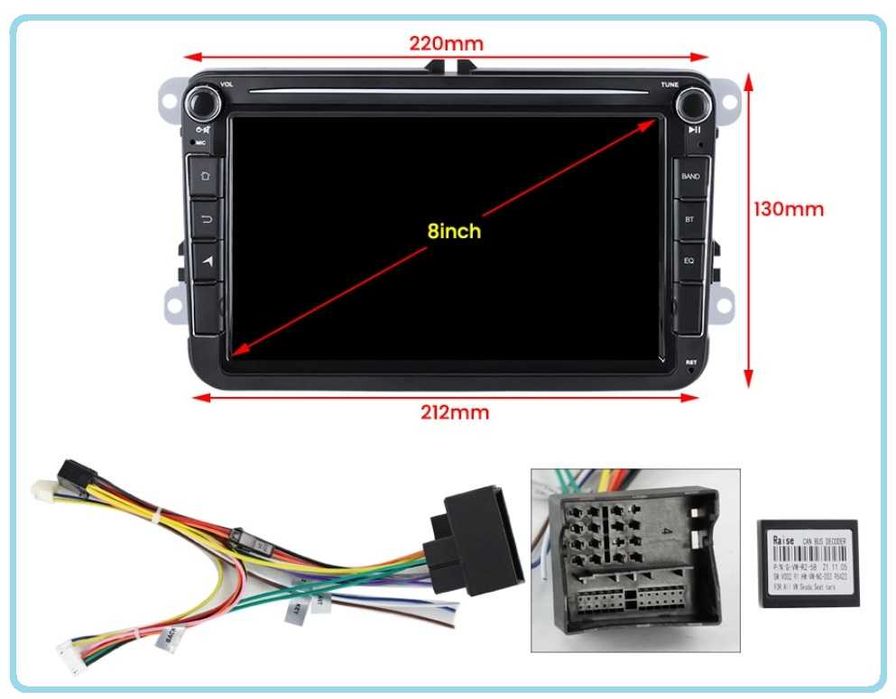 Магнітола Volkswagen, Skoda, Seat Android, USB, GPS, 4G, CarPlay!