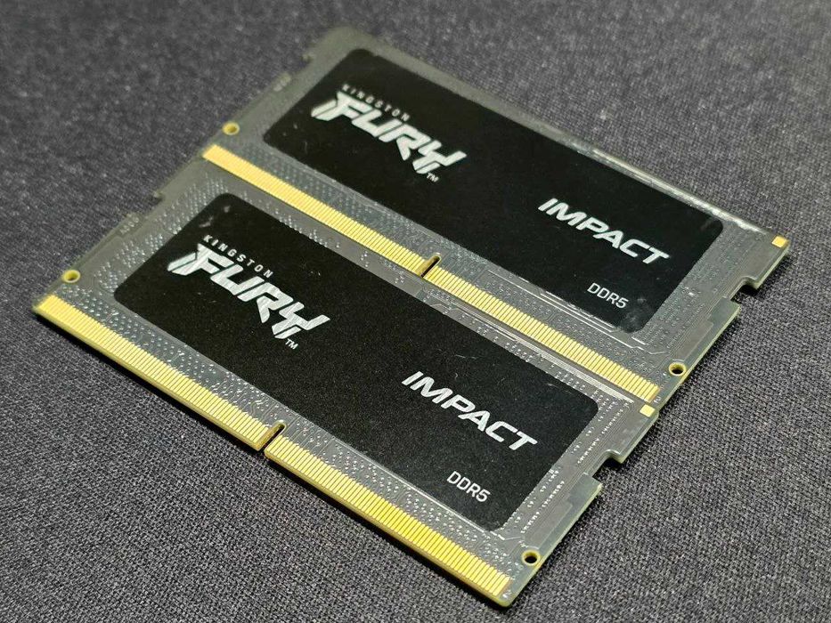 DDR5 64Гб CL38 ОЗУ для ноутбуків Kingston FURY Impact (2x32GB) 4800MHz