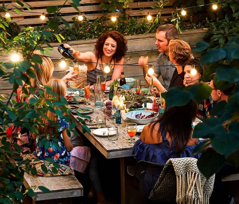 Zewnętrzne lampki strunowe 45,7 m z żarówkami 75+2 G40