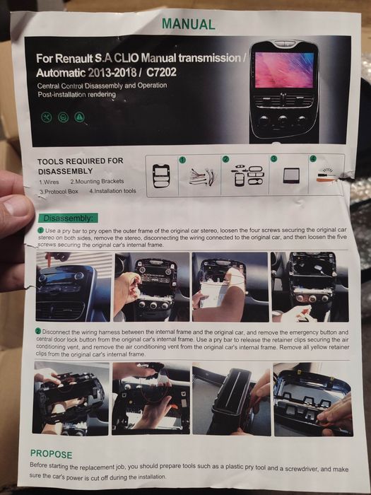 Radio nawigacja android RENAULT CLIO 2012-18 carplay