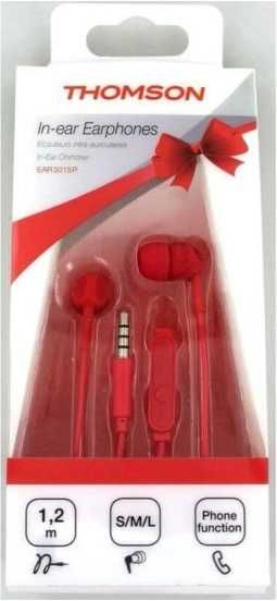 Zestaw słuchawkowy z mikrofonem - Thomson EAR3015P Red Blue - 2 sztuki