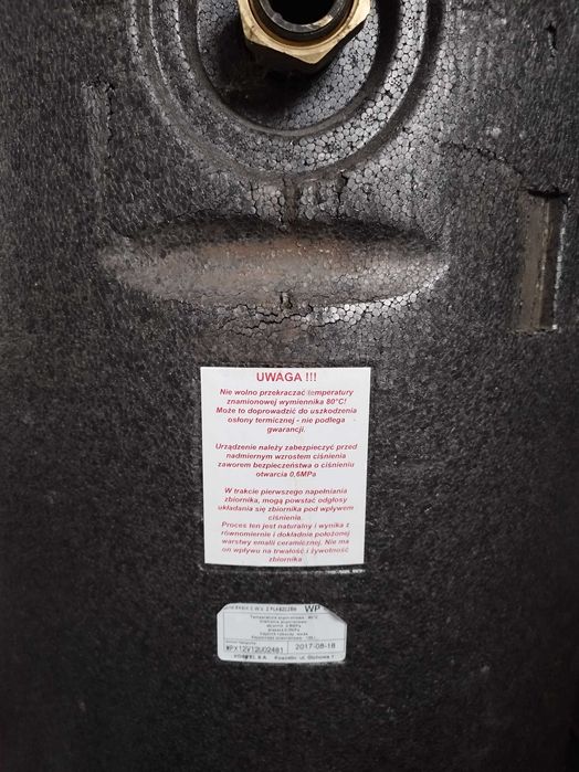 Wymiennik ciepłej wody 120l.
