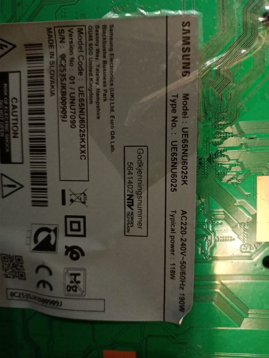 panel запчастини UE65NU6025 і інші