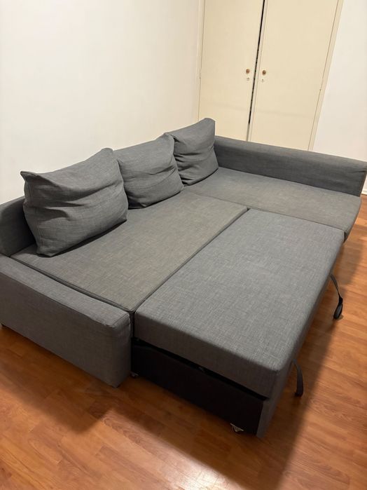 Sofá-cama de canto c/arrumação, Skiftebo