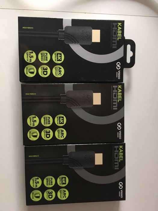 Kable HDMI 1,5M 3szt