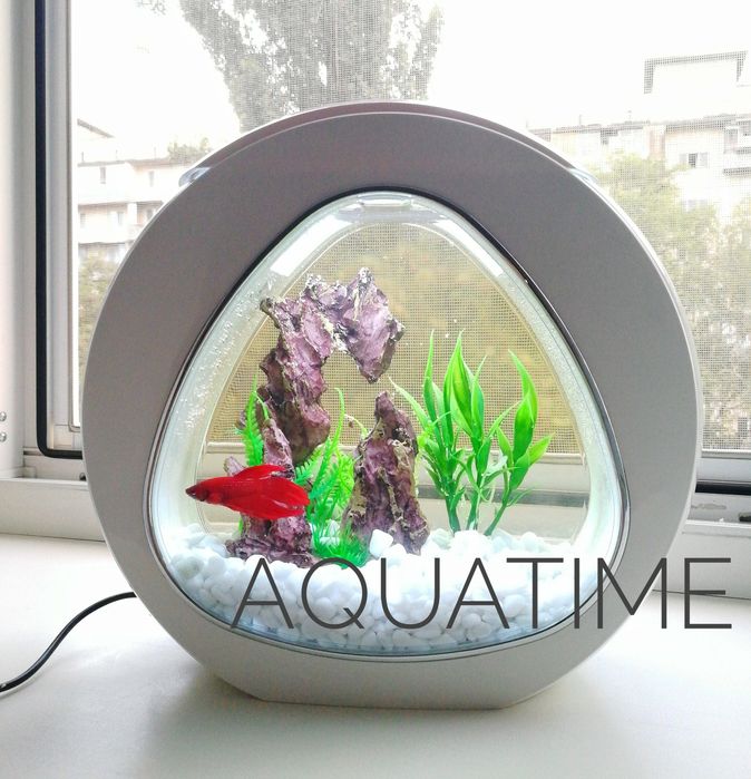 Стильний акваріум з рибками 4л | Аквариум SUNSUN YA-01 | Київ