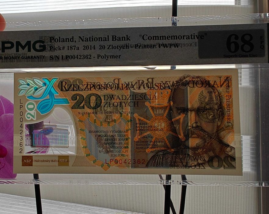 20 złotych 2014 Legiony PMG68EPQ!