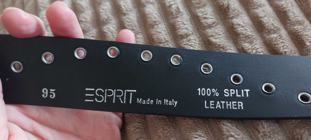 Esprit włoski skórzany pasek 100 % split leather
