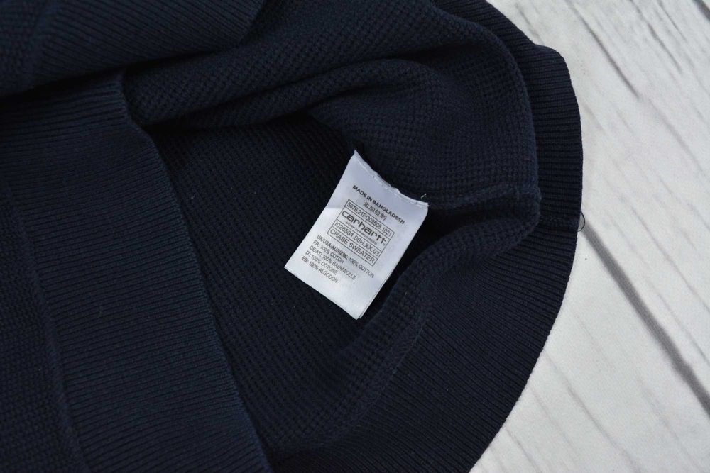 Carhartt WIP Chase Sweater Dark Navy Gold Sweter Crewneck Rozmiar S
