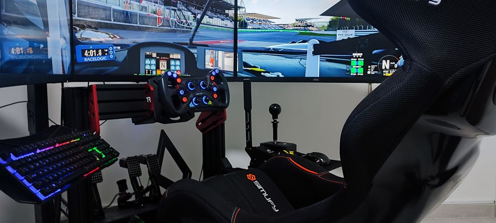 Setup SimRacing Profissional Completo – Como Novo e na Garantia