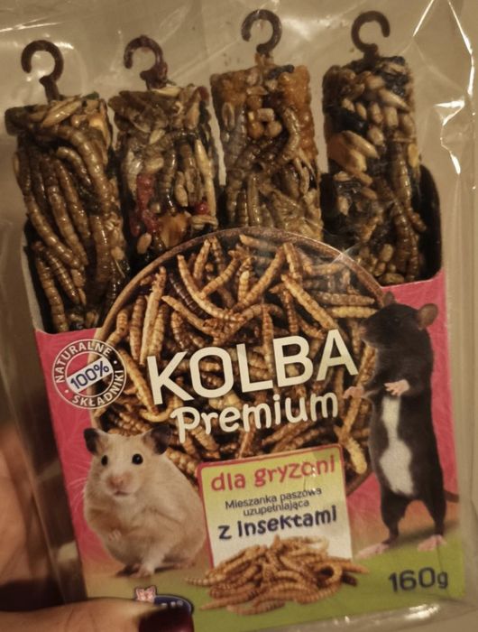 Kolba  z 4 z insektami zestaw  dla chomika, szczura, gryzoni Premium