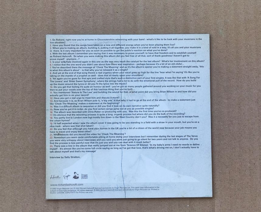 Richard Ashcroft – Human Conditions płyta CD singiel promujący