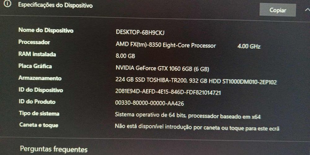 Computador Gaming, GTX 1060, AMD, 8GB RAM