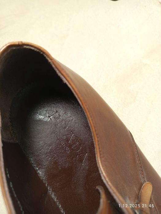 Prada oryginalne luxury skórzane eleganckie buty męskie jak nowe