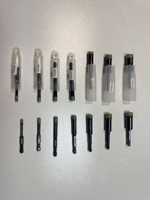 Алмазні коронки по керамограніту і плитці  5, 6, 8, 10, 12, 14, 16мм