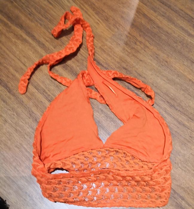 Top curto laranja