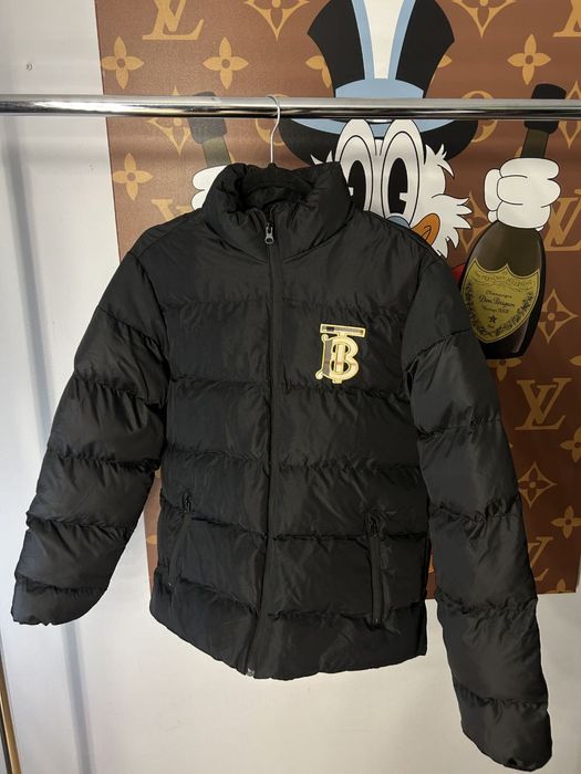РАСПРОДАЖА ДО 12.01! Мужская зимняя куртка Burberry,черный пуховик M S