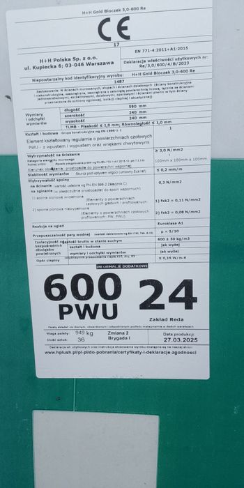 Gazobeton h+h kl.600