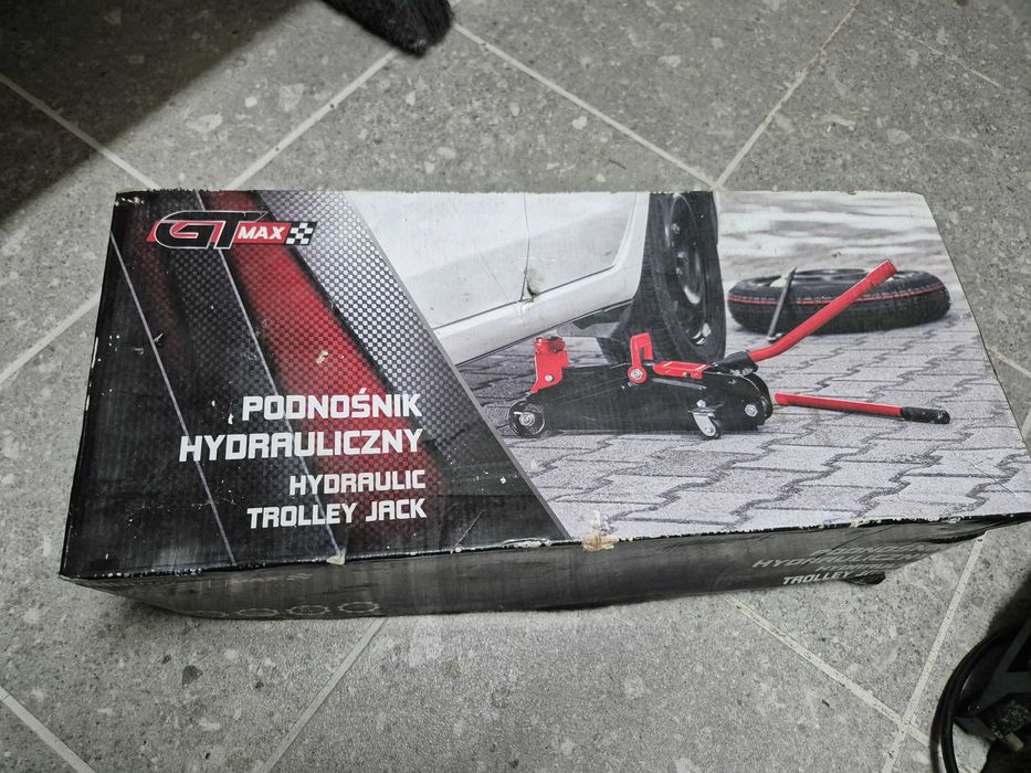 Praktycznie nowy podnośnik hydrauliczny żaba 2T GTMax komplet lewarek