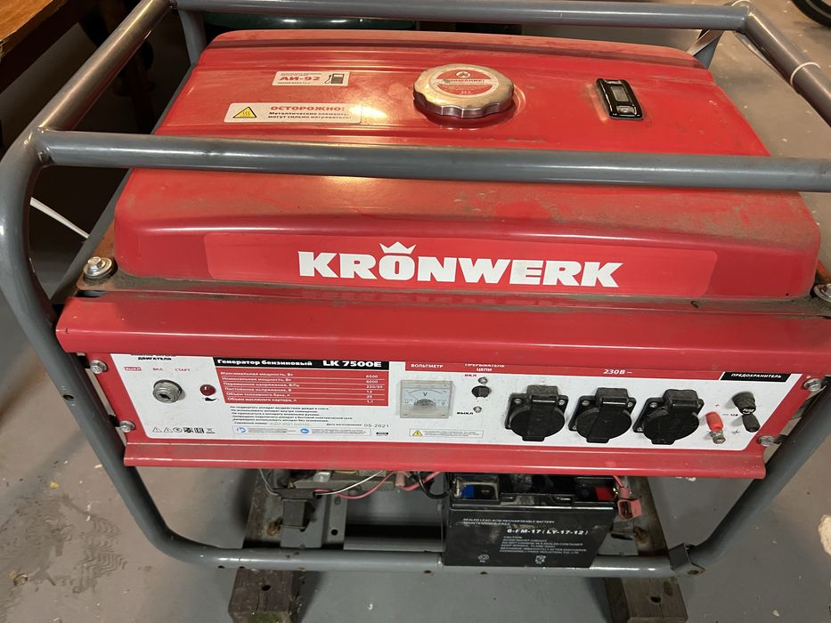 генератор Бензиновий Kronwerk LK 7500E 6.5КВТ