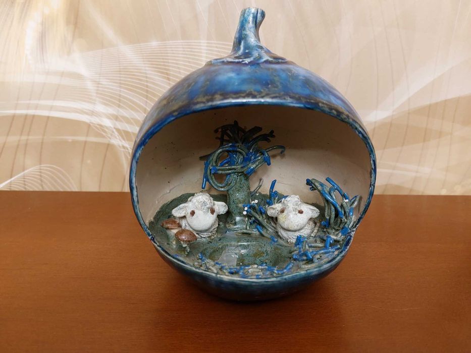 Ceramiczny świecznik owieczki